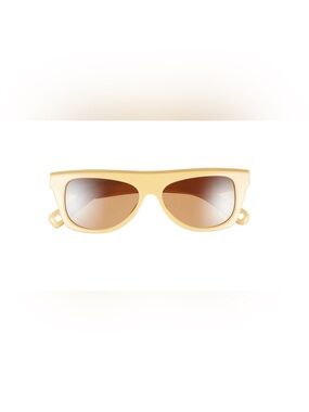 Jacquemus Cream Frame Brown Lens Sunglasses